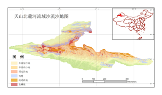 天山北麓诸河流域沙漠分布数据集（2000）