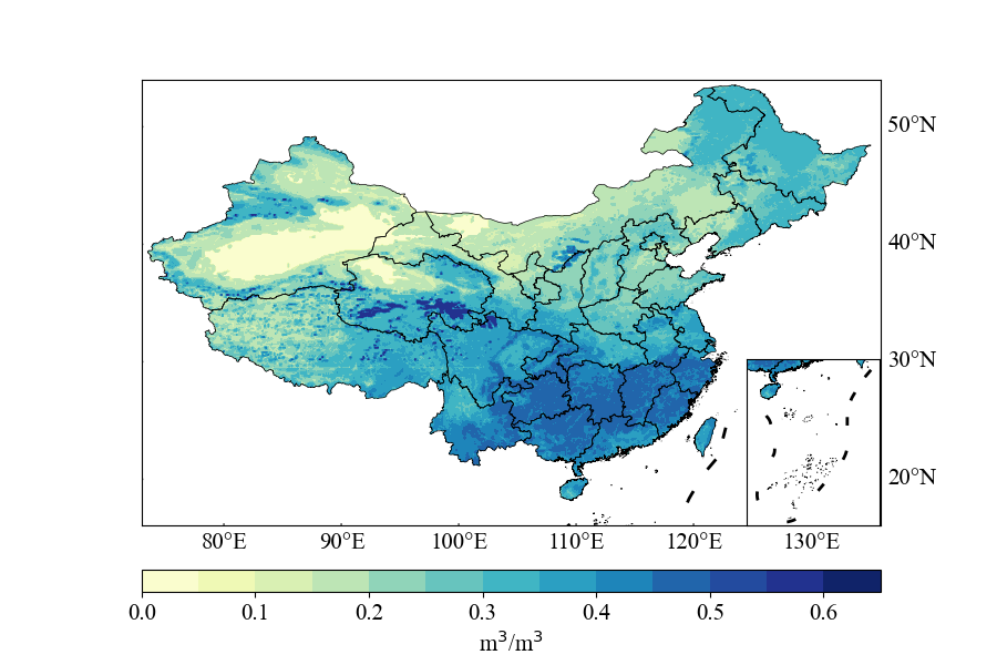 中国土壤湿度/土壤水分数据集（2000-2020）