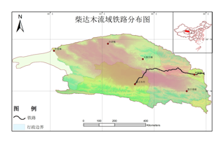 柴达木河1:25万流域铁路分布数据集（2000）