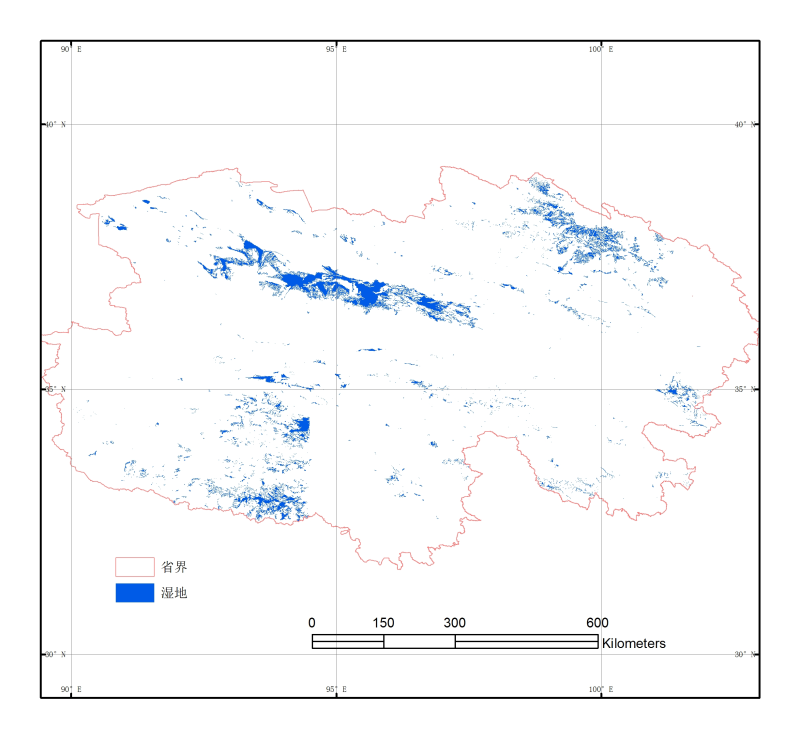 1:1 million wetland data of Qinghai province (2000)