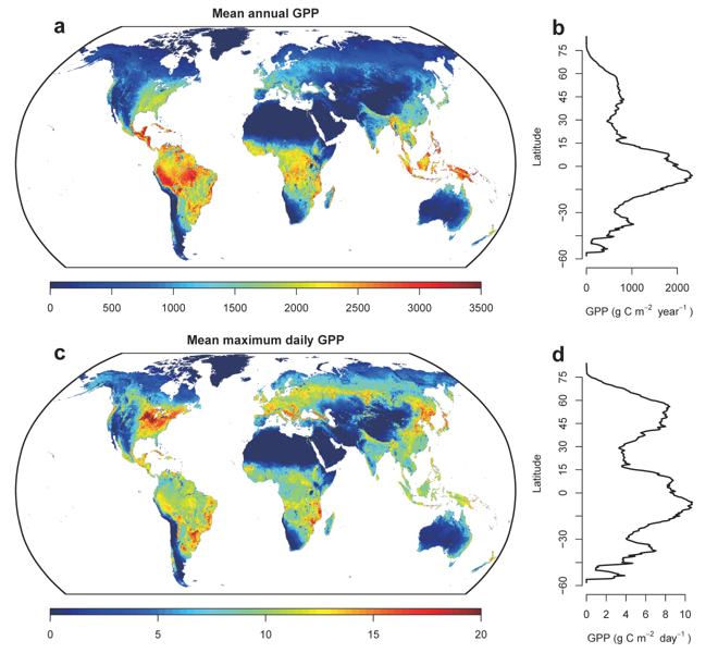 Global Gross Primary Production (GPP) data by Vegetation Photosynthesis Model