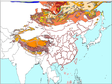 Permafrost map of China and its neighbors based on Circum-Arctic Map of Permafrost and Ground Ice Conditions (2001)