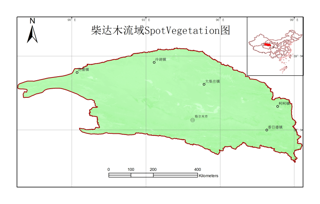 Long-term SPOT_vegetation data of the Qaidam River Basin (1998-2008)