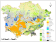 Thematic data on desertification (land desertification, salinization and vegetation degradation) in central Asia (2015)