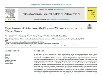 Major turnover of biotas across the Oligocene/Miocene boundary on the Tibetan Plateau