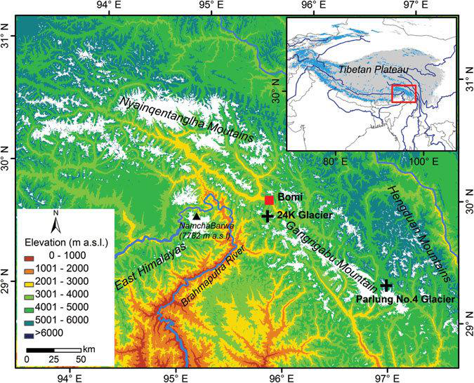 Conventional ice surface meteorological data for Parlung Glacier No. 4 and Debris-covered 24K Glacier in southeast Tibet from June to September (2016)