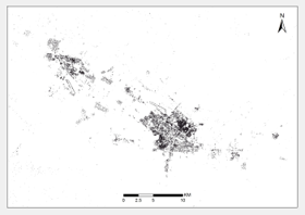 中亚五国主要城市空间格局数据-阿什巴哈德（1988、2018）