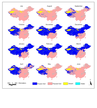 中国长序列地表冻融数据集——双指标算法（1978-2015）