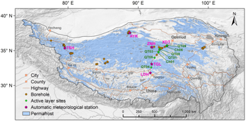 A synthesis dataset of permafrost for the Qinghai-Xizang (Tibet) Plateau, China (2002-2018)