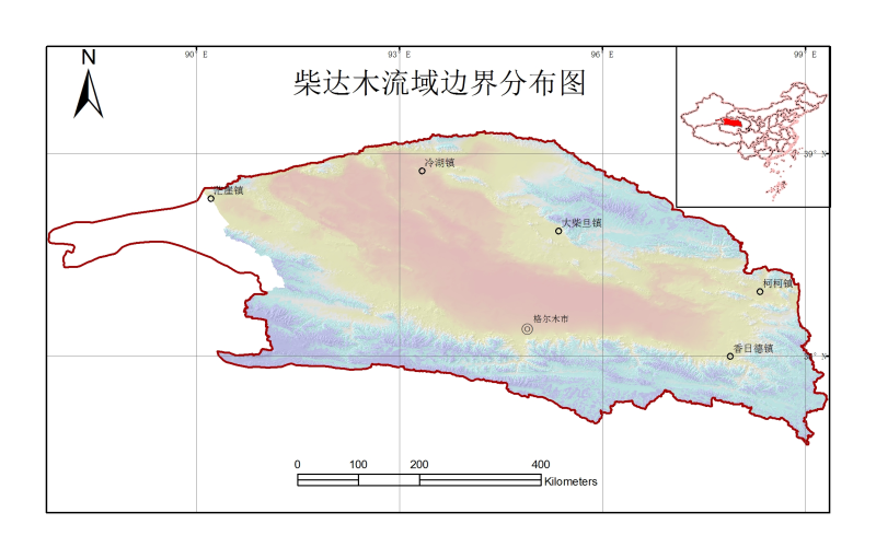 1:250000 boundary distribution dataset of Qaidam River basin (2000)
