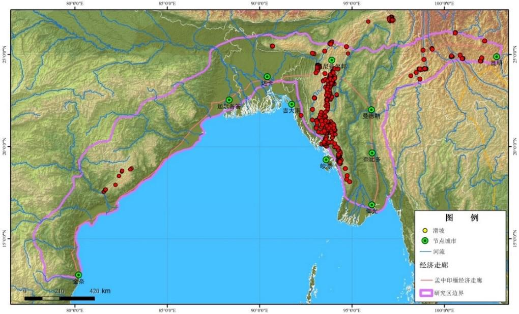 Landslides and debris flows in Bangladesh-China-India-Myanmar Economic Corridor(2010-2020)