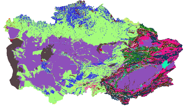 Land use data set in Central Asia l(1970, 2005, 2015)