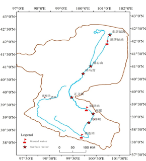 Groundwater level dataset  in the middle and lower of Heihe River Basin (2013-2015)