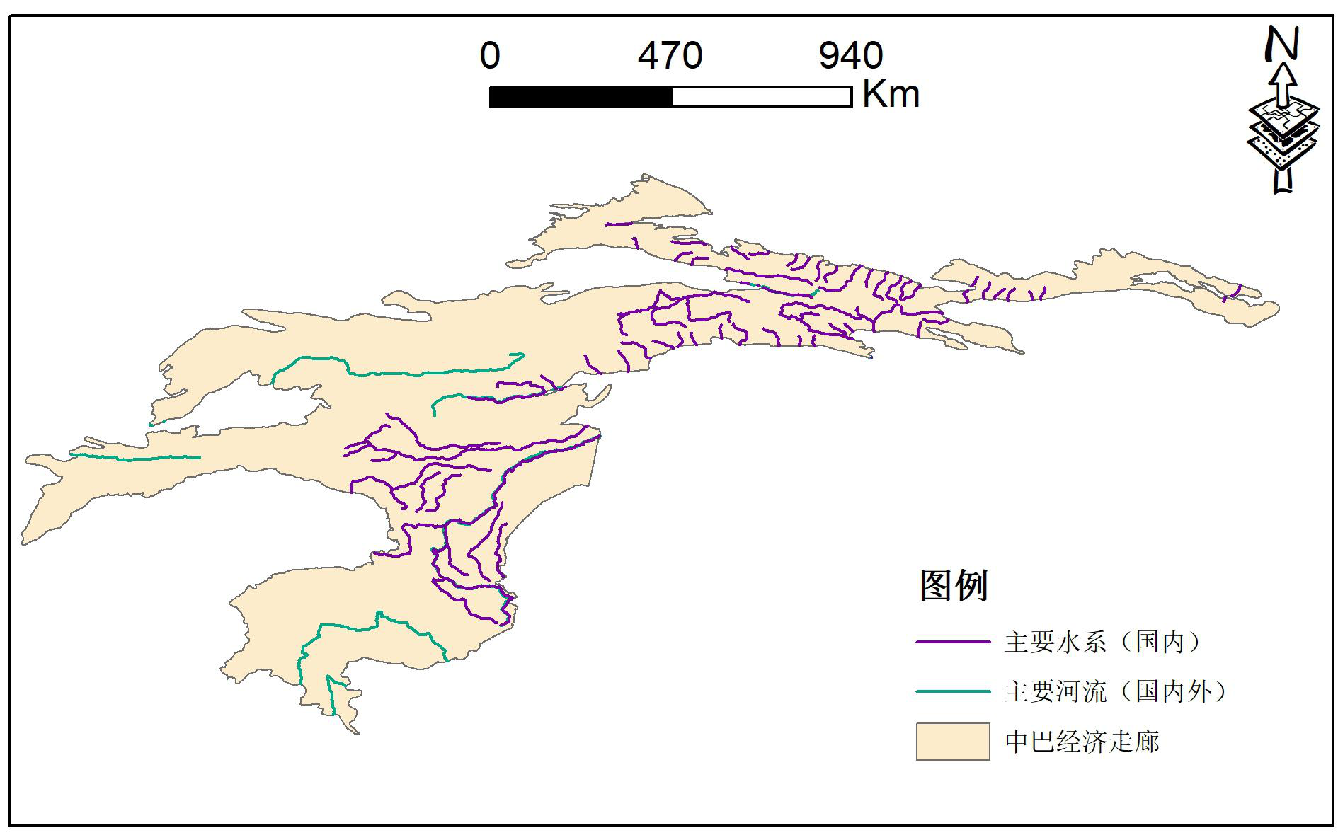 China Pakistan Economic Corridor and main water systems of Tianshan Mountains (1989)