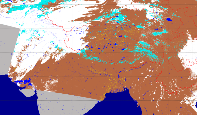 Long-term serial data of snow area on the Tibetan Plateau (2007-2015)