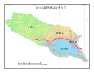 Rail map of the Qinghai Lake Basin (2000)