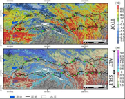 Distribution data of freezing (thawing) depth in Sichuan Tibet engineering corridor (2001-2100)