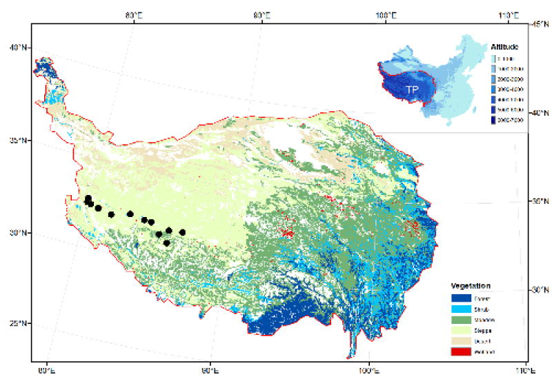 Bacteria distribution in Tibetan soils (version 1.0) (2015)