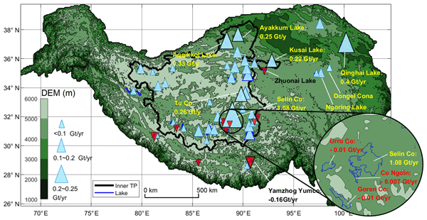 High-temporal-resolution water level and storage change data sets for lakes on the Tibetan Plateau during 2000-2017
