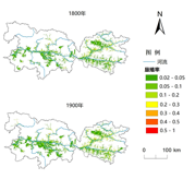 Data set of cropland land spatial distribution pattern in Brahmaputra River and Its Two Tributaries (1800, 1900)