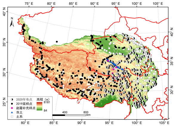 A dataset of soil types in the central and western regions of the Qinghai-Tibet Plateau (2019)