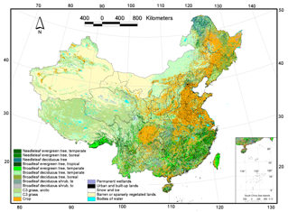 Plant functional types map in China (1 km)