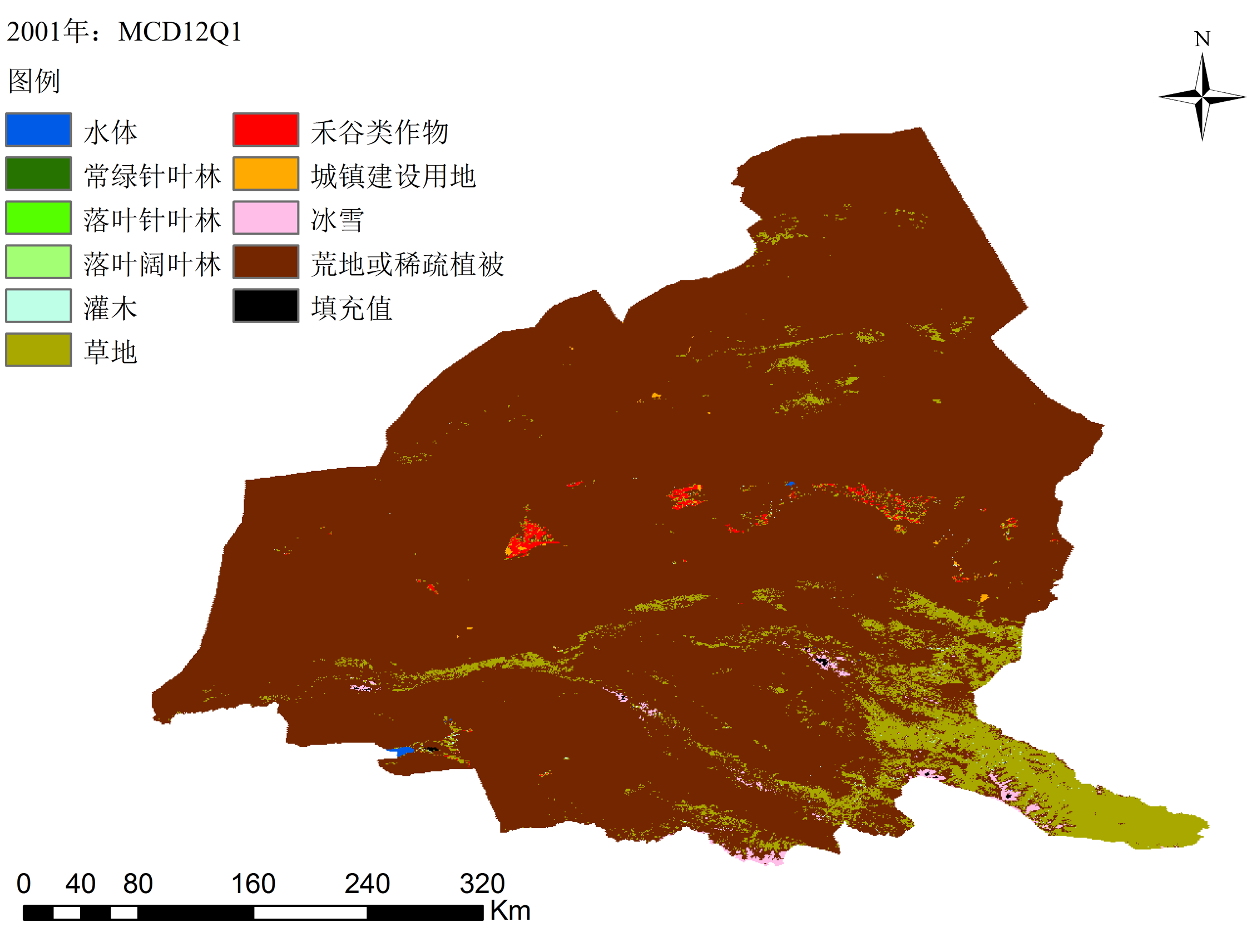 中国西北地区土地利用数据（2000-2010）