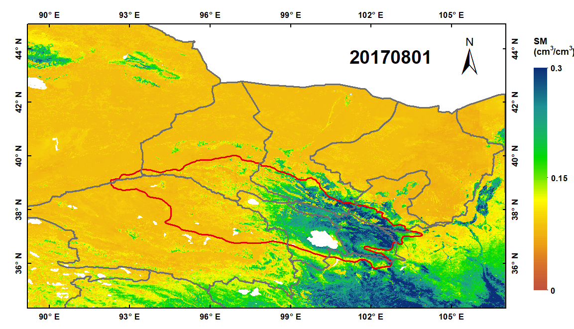 祁连山地区日值0.05°×0.05°地表土壤水分数据（2017, SMHiRes, V1）