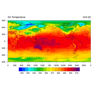 Dataset of ERA-interim global surface air temperature reanalysis (1979-2016)