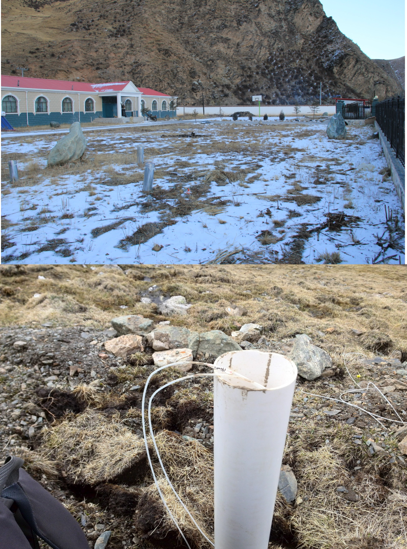 The silicon dioxide content of rainfall in Qilian Station in the upstream of the Heiher River and soil water in Hulugou basin in (May 2012-June 2013)