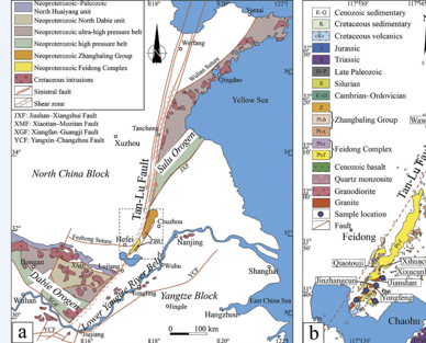 Structural geochemical database of Zhangbaling uplift in eastern China
