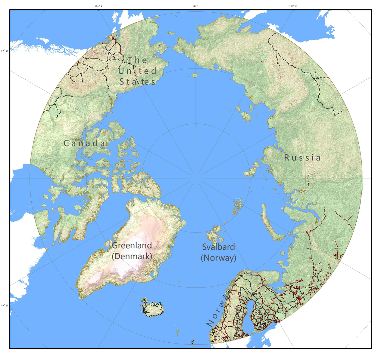 Arctic 1:1,000,000 road dataset (2014)