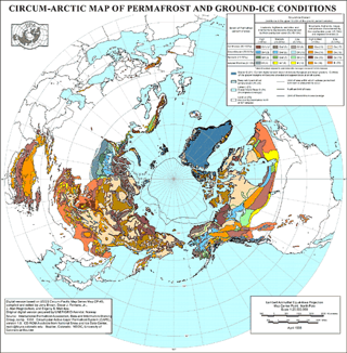 环北极地区多年冻土和地下冰状态图(V2)（1997）