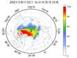 Prediction data of sea ice density and sea ice coverage in the Arctic (July September 2021)