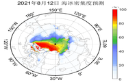 北极地区海冰密集度和海冰覆盖范围预测数据（2021年7-9月）