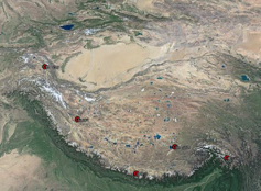 Black carbon concentration at 5 stations over Tibetan Plateau (2018)