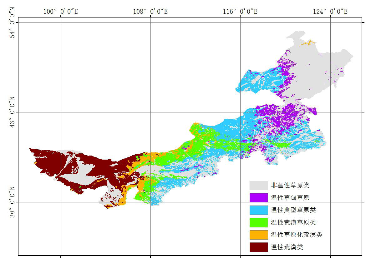 欧亚大陆温性草地类型时空变异图-中国内蒙古区域三级分类（2009）