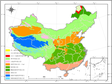 Map of snow, ice, and frozen ground in China (1988)