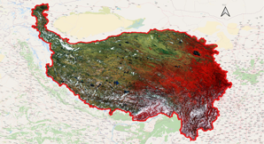 MODIS Terra surface reflectance products over the Tibetan Plateau (2000-2019)