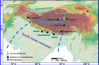 青藏高原冰芯和湖芯汞历史记录数据（1477-2011）