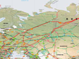 Energy Pipelines map of Russia (Former Soviet Union) - central Asia - China